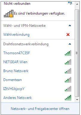 Netzwerkverbindungen Klicken Sie mit der rechten Maustaste bitte auf Drahtlosnetzwerkverbindung und wählen Sie