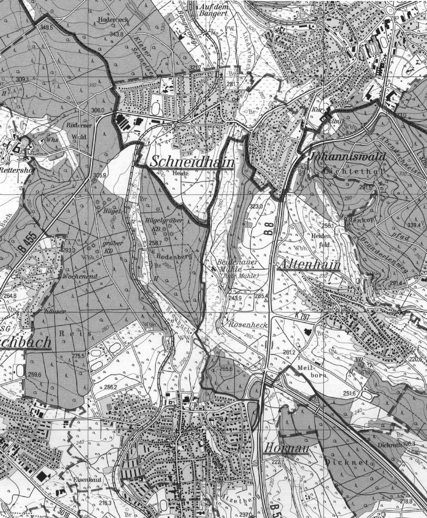Retentionskataster Niederschlagsgebiet Liederbach FKZ 2492 Seite - 6 - < HQ1 > HQ1 Lageskizze zum potentiellen Retentionsraum Kenn-Nr.