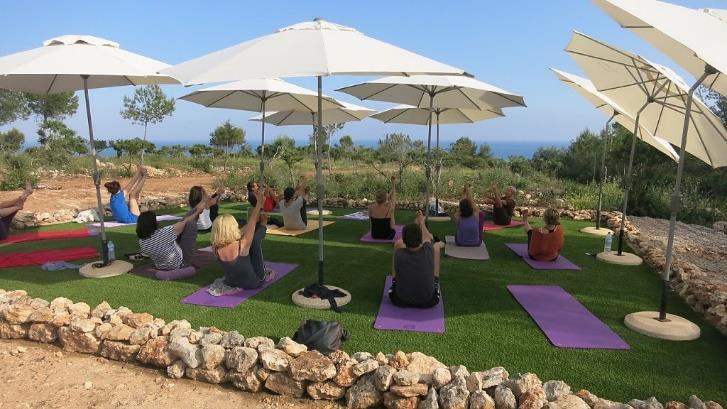 Für die Yogaeinheiten stehen Ihnen verschiedene Möglichkeiten zur Verfügung. Ein besonderes Highlight ist die schöne Außenplattform im Garten.