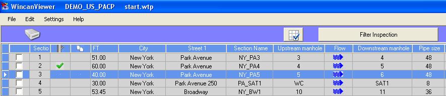 exe" /mdb/sectionname=ny_pa5; startet WinCanVIEWER und sucht nach einer Haltung mit dem Namen NY_PA5 in verschiedenen Datenbanken: 16.