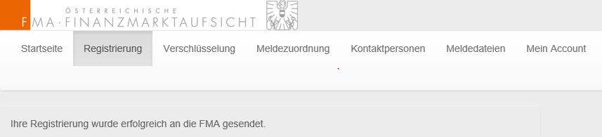 Anschließend wird die Registrierung durch den Fachbereich der FMA geprüft.