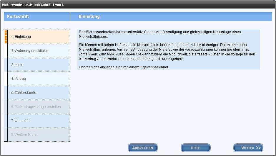 Klicken Sie auf Assistenten (unterhalb des WISO-Logos) und dann auf