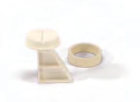 Basisteil aus Kunststoff mit Splitcast und Gummiring zur Herstellung eines individuellen Prüfsockels mit Gips für alle Artikulatoren und