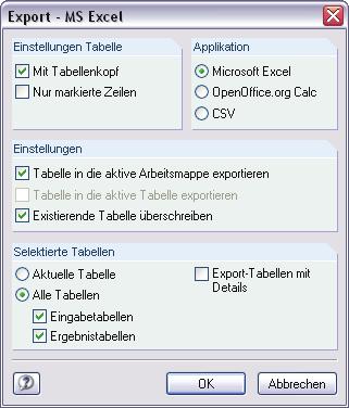 8 Allgemeine Funktionen Excel / OpenOffice EL-PL ermöglicht den direkten Datenexport zu S Excel, OpenOffice.