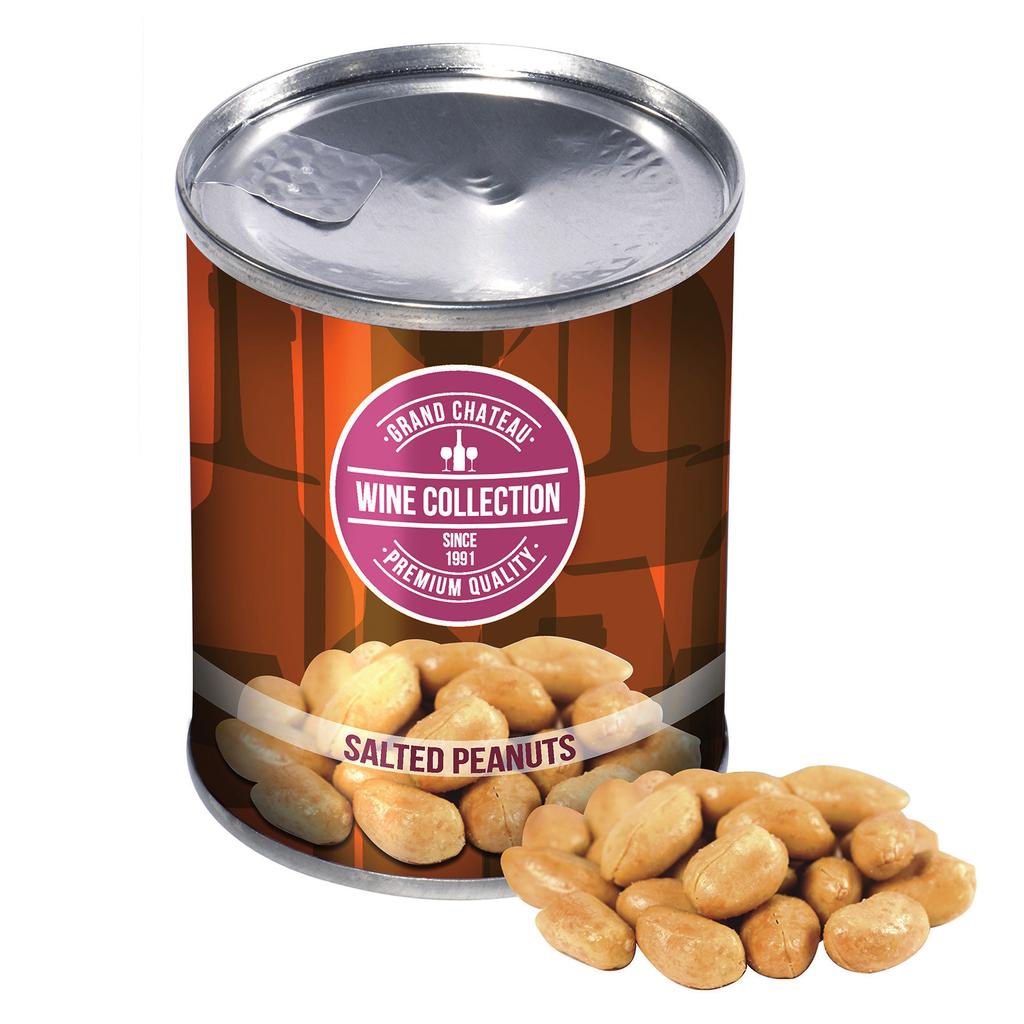 Dose Erdnüsse 1990 Metalldose mit Euroskala bedruckter Banderole, gefüllt mit ca. 60 g Erdnüsse. Haltbarkeit 24 Monate. Lieferzeit ca.