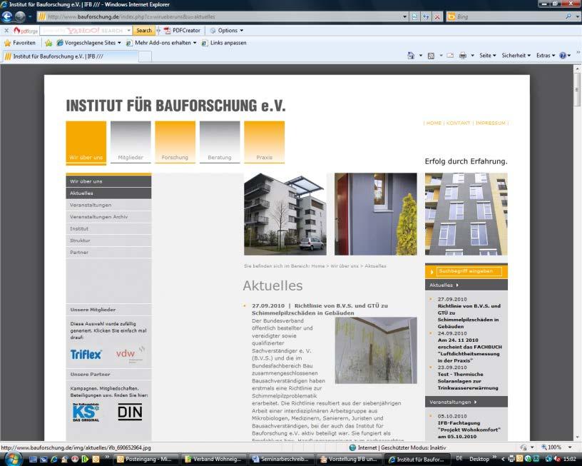 Institut für Bauforschung e. V. boehmer@bauforschung.de www.bauforschung.de Studien: https://www.bsb-ev.