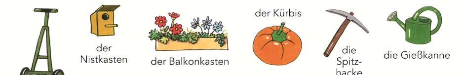 Thema: Garten Begleitmaterial zum Herbst-Wörter-Wimmelbuch, Doppelseite Wohnhaus