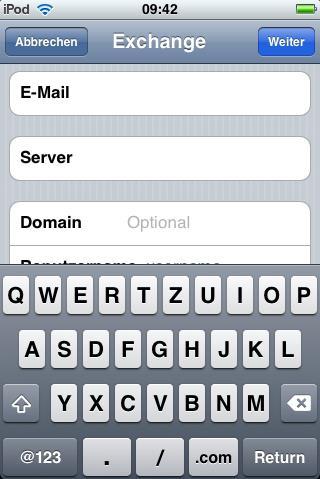 Schritt 3 Wenn erforderlich, zusätzlich folgendes Feld ausfüllen: Server: webmail.freisschulen.