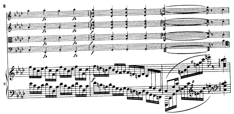 II. 2 Achttaktiger Satz und Periode im 2. Satz Der Andante, un poco Adagio überschriebene zweite Satz steht in As-Dur.