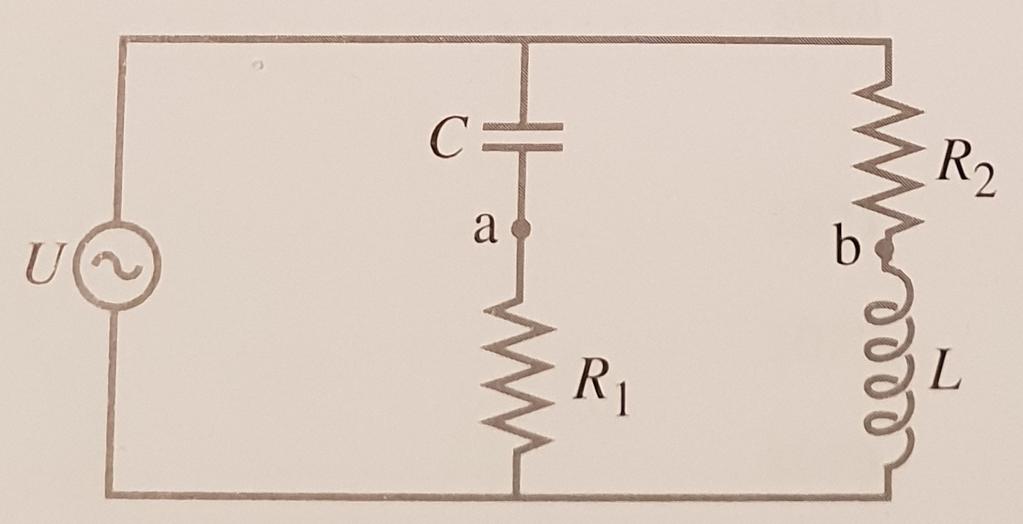 Aufgabe 5* Wechselstromkreis*. Der Wechselstromkreis unten hat eine Wechselstromspannungsquelle U, die eine Spannung U (t) = U 0 sin(ωt) liefert.