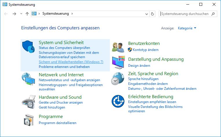 Tipp 3: Windows-Sicherung Windows 10 verfügt über selbstheilende Kräfte.