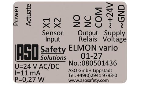 ELMON vario 01-7 Schaltgerät Sicherheitshinweise Nicht in unmittelbarer Nähe von starken Wärmequellen montieren.