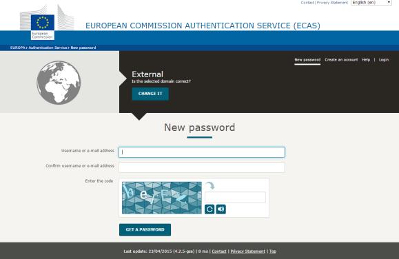Das Helpdesk sucht in seinem Portal User Management (Benutzer-Verwaltung) nach dem zugehörigen Konto und teilt Ihnen mit, welche E-Mail-Adresse/welcher Benutzername mit Ihrem ECAS-Konto verbunden ist.