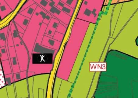 Planungsstand 2017 8 Entwicklungen Flächennutzungsplan: geplante Wohnbaufläche WN 3 Ahornstraße Ziel der Planung: