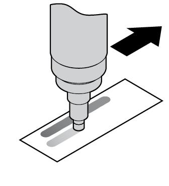 Wartung Elektrodenfinger mit Leitungswasser abspülen. Spezialschmirgelpapier auf Papiertuch legen. Sensor senkrecht halten.