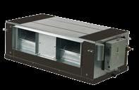 Ventilator DC Inverter Statischer Druck verfügbar: 196 Pa (7,10~16,00 kw); 200 Pa (20,00~28,00). Luftaufnahme hinten. Filter als Standardbeigabe.