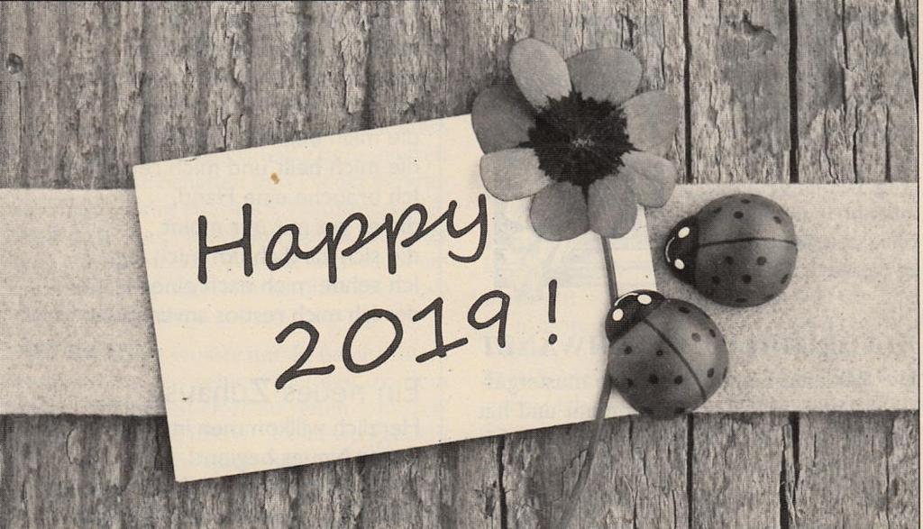 Gemeinde aktuell Januar 2019 Seite 7 Wünsche für das neue Jahr Ich wünsche dir das Glück, immer genug zu essen und ein Zuhause zu haben; gesund zu sein oder zu werden; in Frieden und Freiheit leben