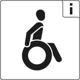 für Menschen mit Gehbehinderung teilweise barrierefrei für Rollstuhlfahrer ausgezeichnet und darf das Kennzeichen von Mai 2016 bis April