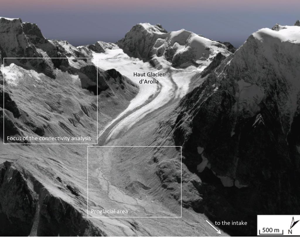4. Haut-Glacier d Arolla Forschungsprojekt NFP70 NFP 70: Optimizing Environmental Flow Releases under Future Hydropower Operation (HydroEnv) (Stuart Lane & Chrystelle Gabbud & UNIL) Wie verändern