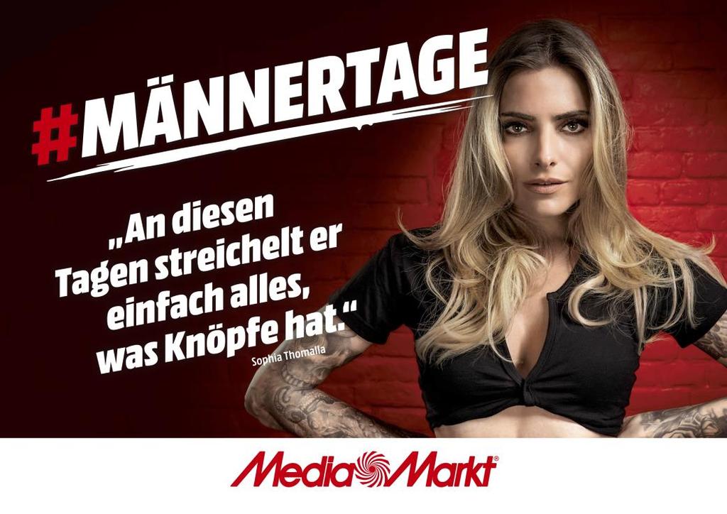 Hauptsache ihr habt Spaß! Als Deutschlands Elektronikhändler Nummer eins hat MediaMarkt mehr als nur Verständnis für Männer und ihre Tage.
