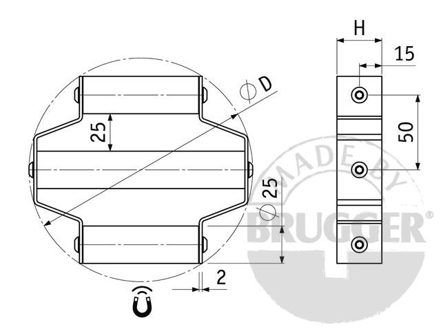 Magnetfilter aus Neodym-Eisen-Bor (NdFeB) Magnetfilter aus NdFeB, rund, Edelstahlgehäuse aus 1.