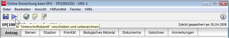 Unterzeichnungsvorgang im Datei-Manager starten Ist die Anmeldung im Status Unterschriftsbereit, wird automatisch als nächster Schritt im Workflow das Unterzeichnen gestartet, sobald Sie die