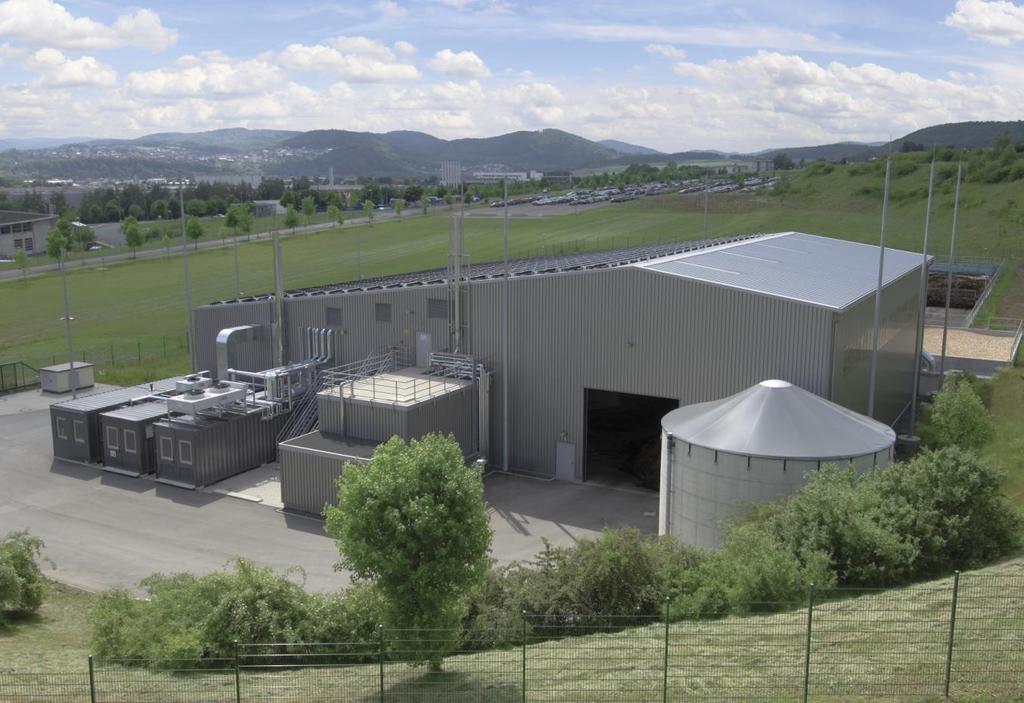 Biogasanlage Allendorf (Eder) 1 Trockenfermentation Anlagengröße: 190 kw el 4 Fermenter (20 x 7 x 4,50 m) Eigentümer: Viessmann Werke GmbH & Co.