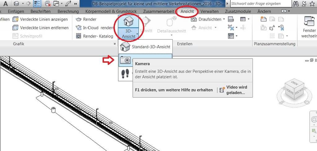 2 Rendern von Projekten aus Revit und Navisworks 2.1 Revit -Projekte (.rvt) rendern Um ein Revit -Projekt mit A360 online über die Cloud zu rendern, muss die entsprechende.