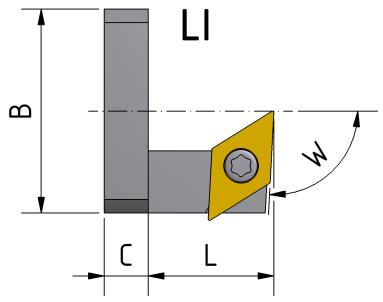 Porte-plaquettes Insert holders I90 Schneidplatte Typ D Plaque Typ D Insert Typ D L F B C W D S α Vis de serrage du stock [mm] [mm] [mm] [mm] [ ] [mm] [mm] [ ] Clamping screw on stock