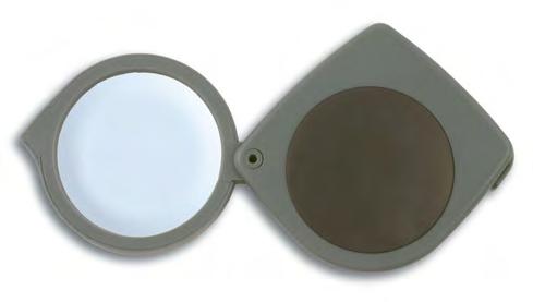 EK-EL pocket magnifier with foldable lens, magnification 3 x loupe de poche avec loupe