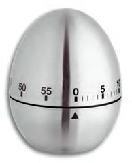 black minuteur «oeuf» plastique avec gainage en caoutchouc, mouvement à ressort en métal, noir 38.1032.05 Küchen-Timer Ei wie 38.1032.01, rot Ø 60 x 74 mm, 66 g, KB kitchen timer egg as 38.