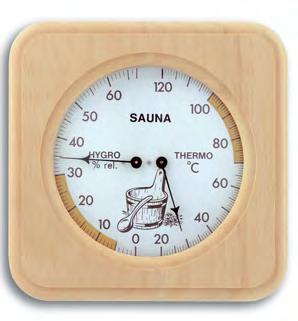 hair-synthetic, frame solid wood thermo-hygrometre sauna à cheveu synthétique, cadre bois massif Produkte sind in