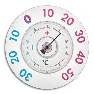 30 Twatcher Fensterthermometer mit Saugnapf, zum Ablesen der Außentemperatur, Kunststoff Ø 80 x 27 mm, 29 g, EK, 5 SB twatcher window thermometer with