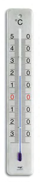 61 Innen-Aussen-Thermometer Edelstahl gebürstet 45 x 9 x 280 mm, 72 g, KB indoor/outdoor thermometer brushed stainless steel thermometre interieur/exterieur acier inoxydable brossé 12.