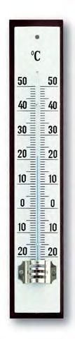 thermometre pour l interieur acajou, échelle en plastique 12.1043.
