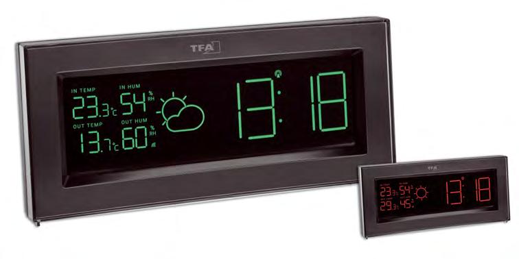 wireless weather stations / stations meteo radio pilotees 100 m Color Sharp Display mit 600 Farben 35.1147.01.