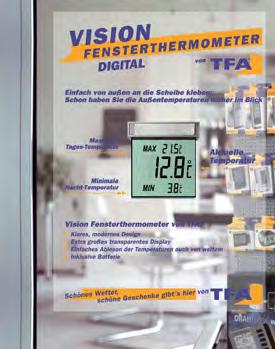 for the presentation of VISION window thermometer in the shop-window feuille transparente pour la présentation de «VISION»