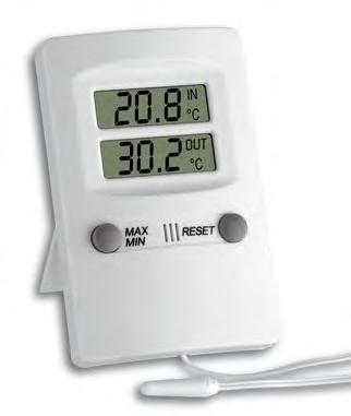 digital indoor-outdoor-thermometers thermometres interieurs-exterieurs digitaux 30.1024 Digitales Innen-Aussen-Thermometer mit Alarm wie 30.