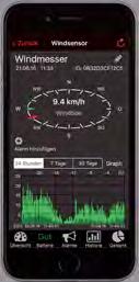 01, durch Verbindung mit WeatherHub-Gateway Abruf der Temperatur- und Luftfeuchtigkeitswerte über Smartphone T in: -10...+60 C, (+14...+140 F), T out -40...+60 C (-40...+140 F), H in/out: 1.