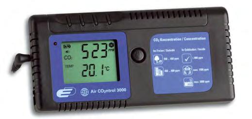 02 AirCO2ntrol Mini CO2-Monitor zur Übeuden, Anzeige von CO2-Konzentration und Raumtemperatur im Wechsel, LED Ampel-Anzeige, inklusive USB Kabel (Stromversorgung) CO2: 0.