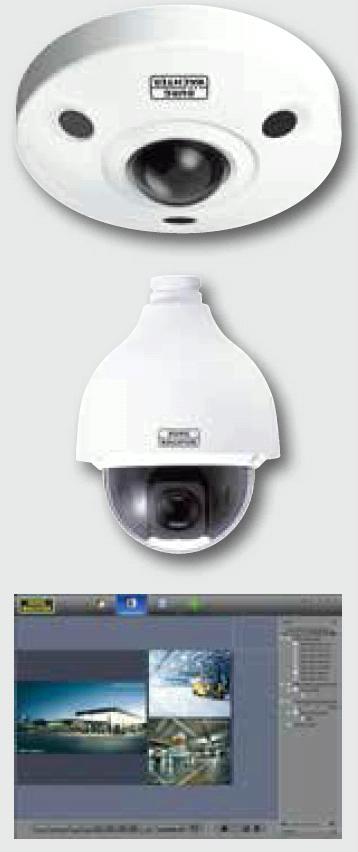 23 IP Fisheye Kamera SNC-831DFIF: Smart Tracking Smart Tracking: Bei der Smart Tracking-Funktion arbeitet die Fisheye-Kamera zusammen mit einem Speed-Dome.