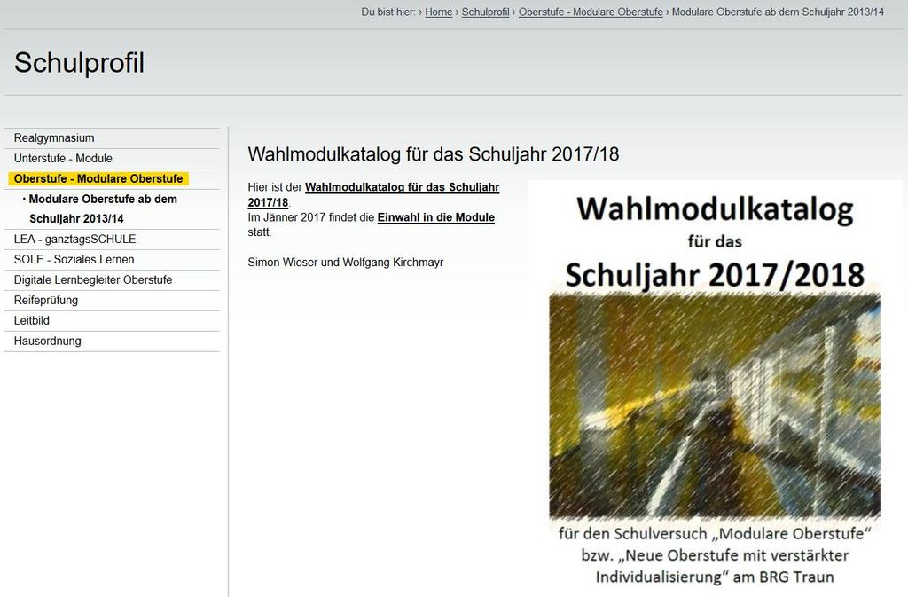 Die Wahlmodule ab der 6.