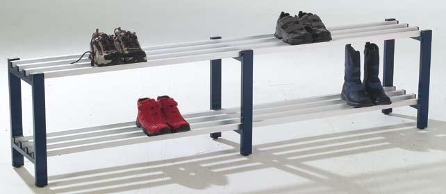 Schuhbänke in Standard- und Sonderausführungen Umkleidebänke zur Wandmontage Konsolen aus Stahlrohr 50X30X3 mm