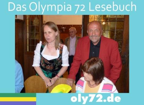 Susanne Rieger begrüßt den gutgelaunten Speerwurf-Olympiasieger Klaus Wolfermann &