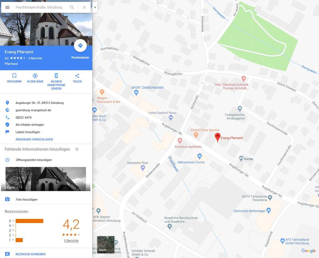 googlemaps Sind Sie