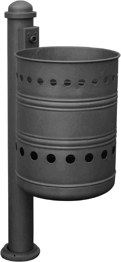 Abfallbehälter Serie 500 BAY ERN Werkstoff Farben Ausführung Stahlblech feuerverzinkt nach DIN EN ISO 1461 nur feuerverzinkt oder mit Farbbeschichtung (Standard: Nasslackierung, auf Wunsch auch