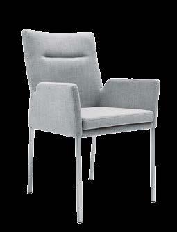 -, 4 Stuhl, Leder Panama anthrazit, Gestell Holz Eiche bianco geölt, BHT ca. 47x99x60 cm, je 298.