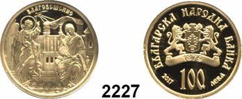 .Polierte Platte** 240,- L O T S L O T S L O T S 2228 Sammlung von 92 Münzen zwischen 1881 und 2015. Darunter 1 Stotinka 1981; 2 Leva 1913 (vz und f.