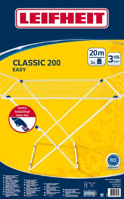 Kerninitiativen 2016 Preisattraktive Leifheit Classic Standtrockner Standtrockner Classic 200 Easy Standtrockner mit 20 Meter Trockenlänge und
