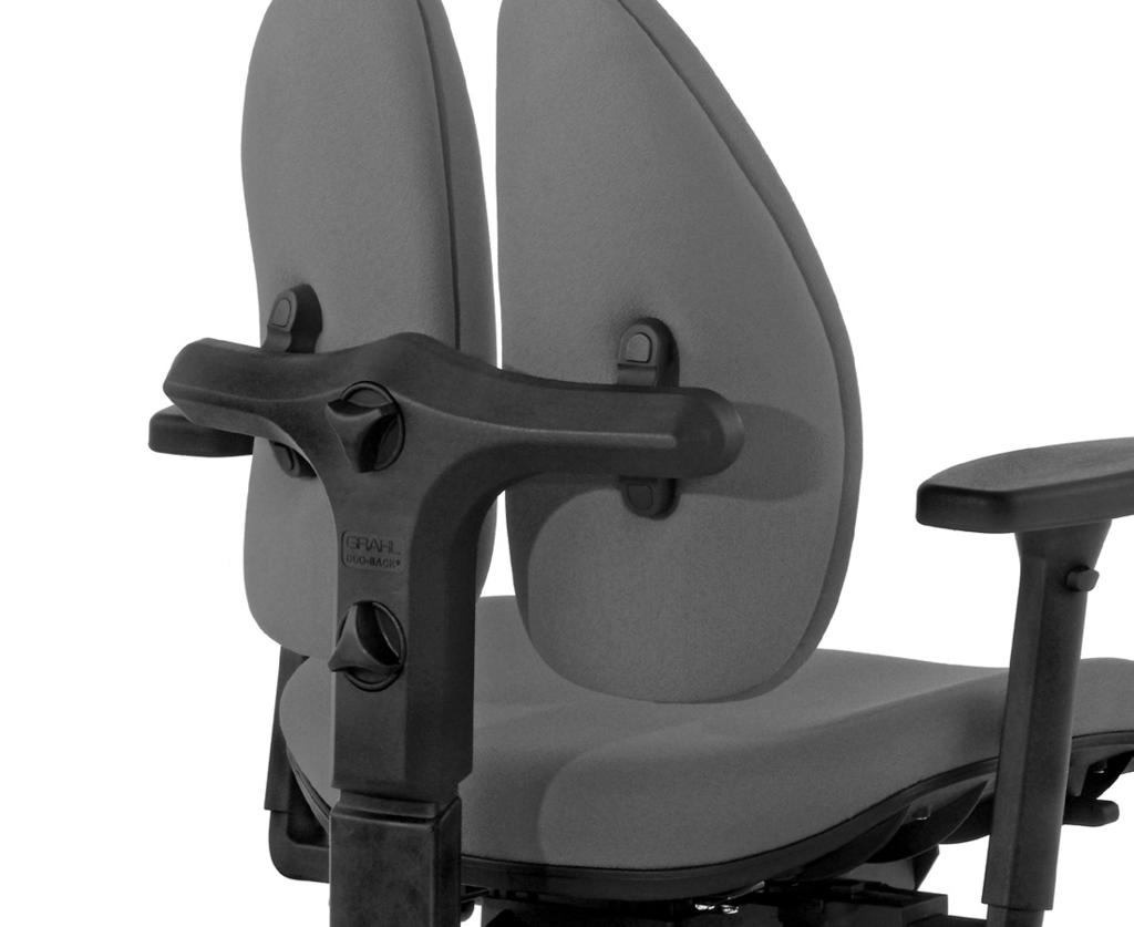 Wichtiger Hinweis zur duo-back Rückenlehne Das Verschieben und Bewegen des Stuhls darf nur durch den dafür vorgesehenen Rückenlehnen-Bügel X und nicht durch die beiden